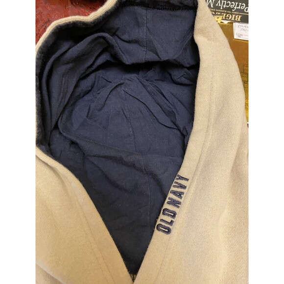 Old Navy Beige/Blue Casual Crewneck Pullover Hoodie Sweatshirt Mens Unisex XXL - Picture 10 of 14